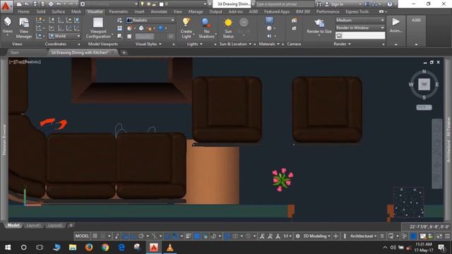 Inerior Desing Idea of 2D & 3D with AutoCAD 2016 Part 2 1st смотреть онлайн