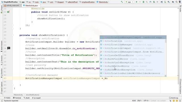 Android Notifications - 01 Show Notification смотреть онлайн