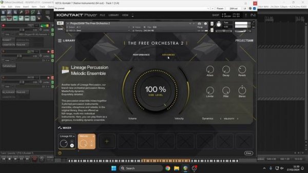 The Free Orchestra 2 - ProjectSam Lineage Percussion (No Talking)