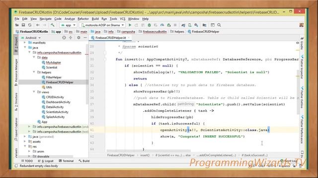 Android Projects S2E9: Kotlin Firebase CRUD - WRITE READ UPDATE DELETE смотреть онлайн