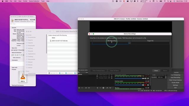 How To Convert OBS MKV To MP4 Remux Tutorial macOS m1 Mac FREE Method смотреть онлайн