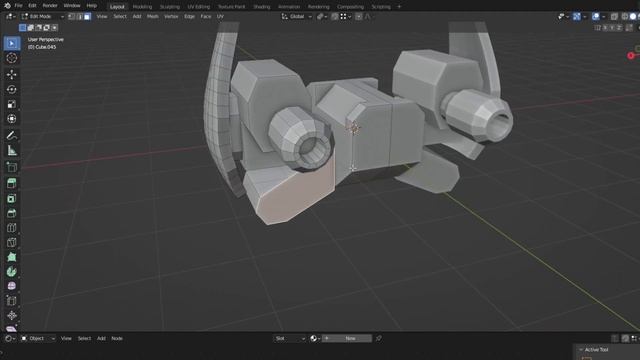 Make a Cute Spacecraft - Grid Modeler + Beta Quad (blender addon) смотреть онлайн