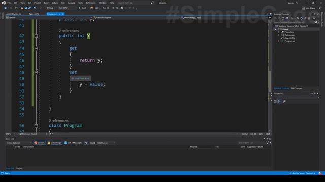 C# свойства get set _ ключевое слово value _ автоматические свойства c# _ ООП C# Урок _ # 62 (720p60 смотреть онлайн