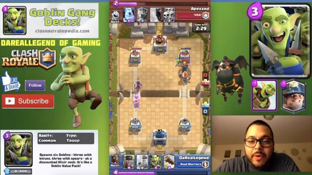 Clash Royale - Goblin Gang Deck - Steady Gobbin' Lava Miner Zap Bait - Clashroyalepedia - New Card смотреть онлайн