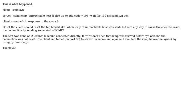 DevOps & SysAdmins: Can i stop tcp handshake by send icmp of unreachable host смотреть онлайн