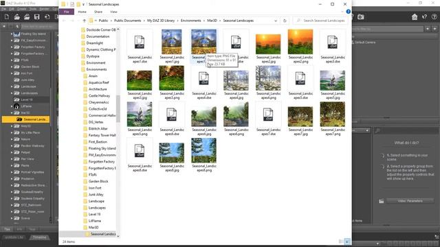 Daz Scripts and Thumbnails for Seasonal Landscapes Images in Daz Studio смотреть онлайн