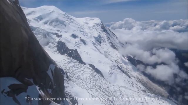 Chamonix Cable Car Ride Up To Aiguille Du Midi Mont Blanc Франция Шамони Монблан  пик Эгюий дю Миди