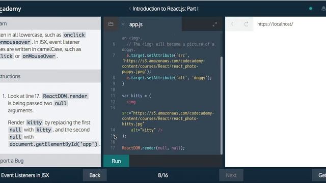 CodeCademy Tutorial: Introduction To ReactJS - Part 2 смотреть онлайн