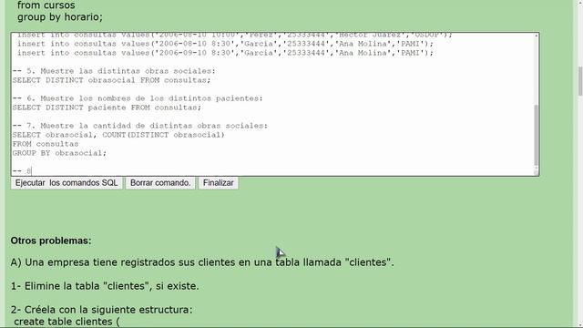 MySQL Ejercicio: 252 Contar los Registros Únicos de la Tabla consultas con la Cláusula DISTINCT смотреть онлайн