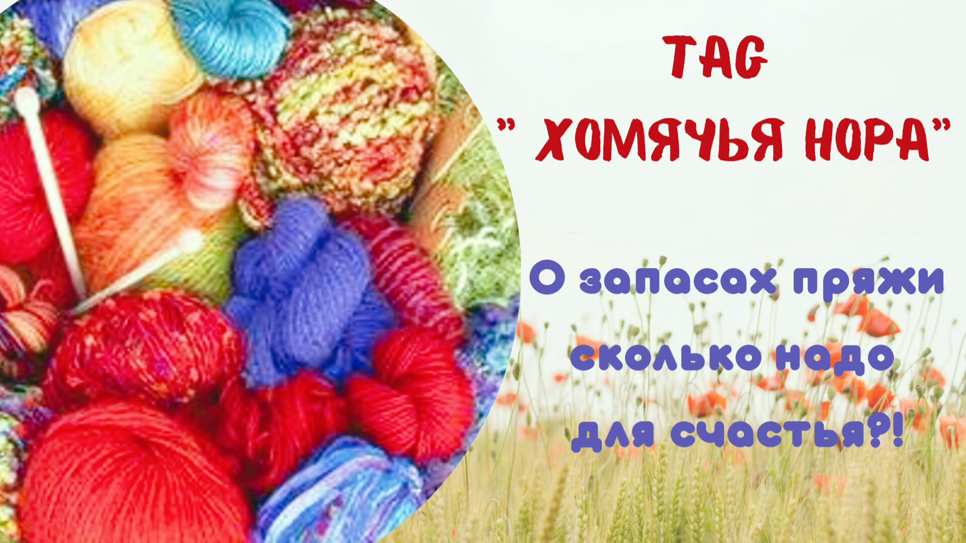 Тег о запасах пряжи " хомячья нора".