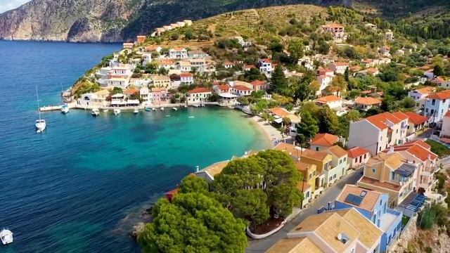 Кефалония, Греция | Пляжи, курорты, места, природа | Видео 4к | Остров Кефалиния что посмотреть смотреть онлайн