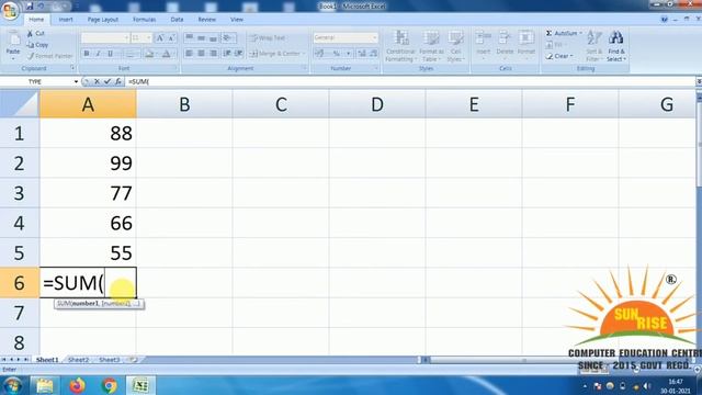 Alt= /Sum Formula in excel || Alt= /Sum फार्मूला एक्सेल में कैसे करें with sunrise computer edu. смотреть онлайн