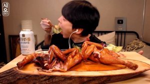 MUKBANG|훈제 통닭 2마리 먹방|다이어트 식|CHICKEN EATING SOUNDS[SIO ASMR 시오]