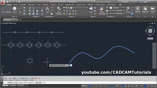 AutoCAD Divide and Measure Command Tutorial Complete | Divide Line, Arc in Equal Parts by Length смотреть онлайн