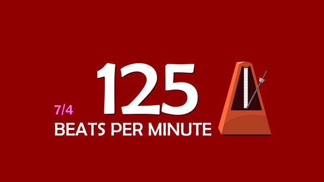 125 BPM 7/4 Metronome смотреть онлайн