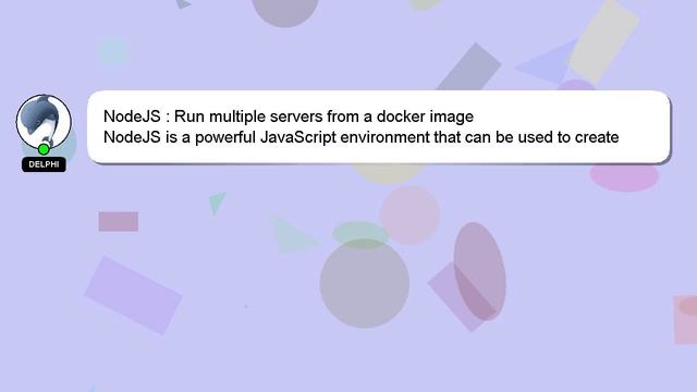 NodeJS : Run multiple servers from a docker image смотреть онлайн