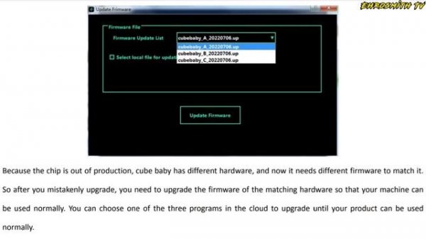 Cuvave Cube Baby Update Error Fix (Firmware 07.06.2022) | Cube Baby Hardware and Firmware Issue Fix