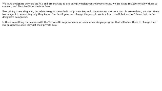 Changing RSA passphrase on Windows with TortoiseGit auxiliary programs? смотреть онлайн