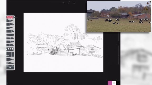 Sketching with pencil in Tayasui Sketches - My Digital Sketchbook #4 смотреть онлайн