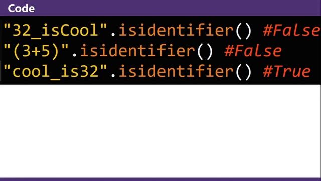 isidentifier() Python смотреть онлайн