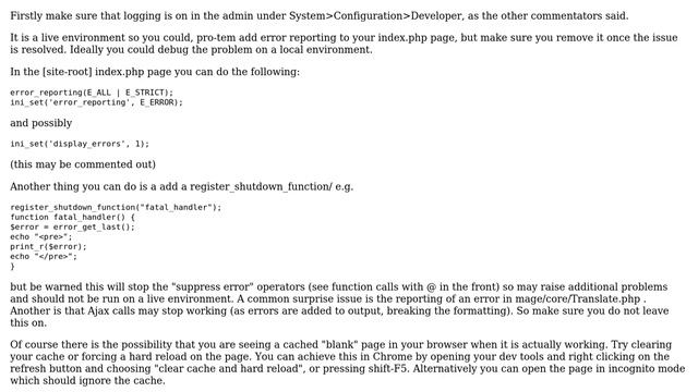 Magento: Catalog search returning blank page and no error in system.log смотреть онлайн