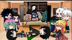 реакция столпов на незуко и танжиро//1 часть