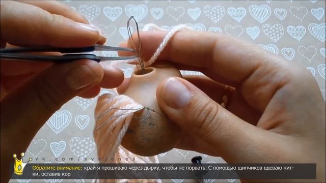 Прошивка куклы Monster High с помощью проволоки и акриловых ниток / Часть 2. Секреты прошивки