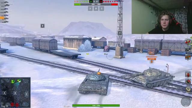 Фарм опыта на Т62А с akuia!(World of Tanks Blitz) смотреть онлайн