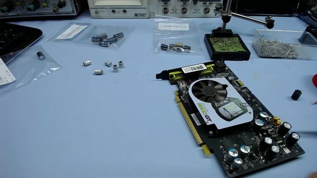 Resurrection of an XFX 8600GT with blown capacitors? смотреть онлайн