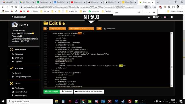 How To Enable Christmas Tree & Gift Box Event On DayZ Nitrado Private Server Xbox Playstation PC