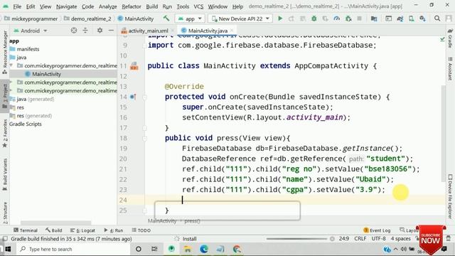 v#17|| Real time firebase || insert or save data using Android application || absolute beginners смотреть онлайн