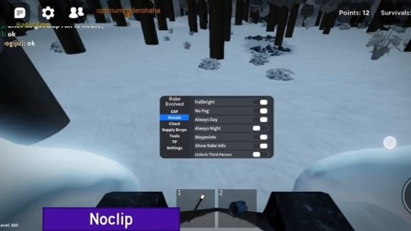 Roblox Rake remastered script (rake evolved, noclip and lynx hub) make sure to like and sub!