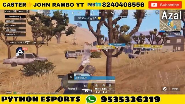 BGMI TOURNAMENT ORG. BY PYTHON ESPORTS | T1/T2/T3 PLAYERS BOOM BAAM LIVE | CASTER? JOHN RAMBO YT