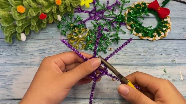 3 Amazing Christmas Decor Ideas with PIPE CLEANER - Snowflakes for Christmas decoration смотреть онлайн