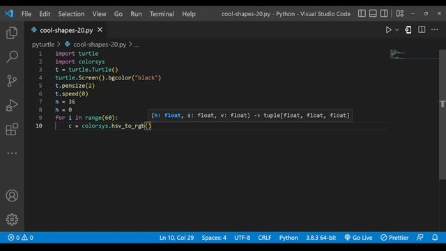 Python Turtle Graphics - 30 | Cool Shape Drawing | Python Turtle Coding Video | Learnonpy | смотреть онлайн