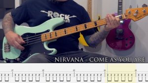 NIRVANA - Come as you are [BASS COVER + TAB]