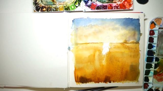 Скетчинг, пшеничное поле смотреть онлайн