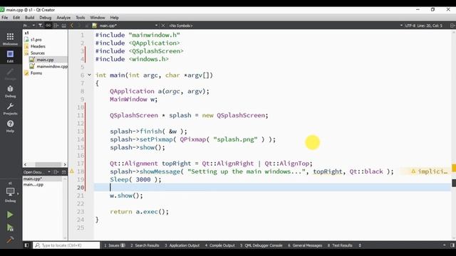 Linguagem C++ Qt - Tela Inicial ( Splash Screen ) смотреть онлайн