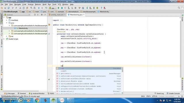 Android CheckBox Example смотреть онлайн
