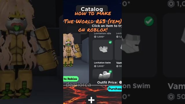 How to make The World R63 (fem) on ROBLOX! #roblox #yba #female #jojo #tutorial #avatar #2023 смотреть онлайн