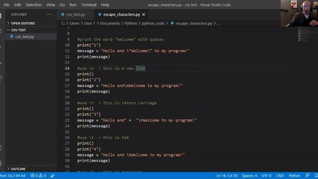 Python for Beginners: Escape Characters смотреть онлайн
