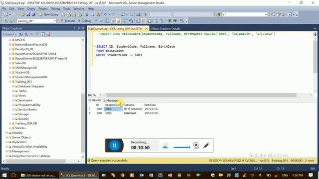 SQL SERVER 2014 - Using SQL Query to Create Objects and CRUD Operations смотреть онлайн