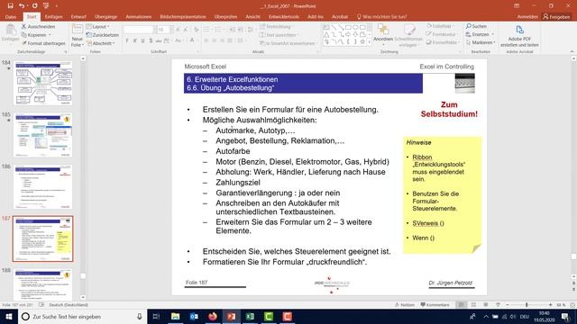 Excel im Controlling Teil 12 (Steuerungselemente Makros Zusammenfassung) смотреть онлайн