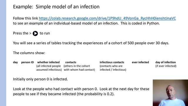 Run a simple model of an infection yourself in Python смотреть онлайн