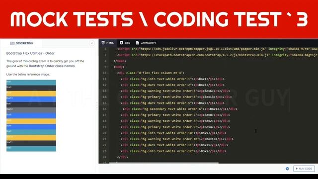 Mock Tests | Coding Test 3 | Bootstrap Flex Utilities - Order | AYTCG | #nxtwave #ccbp смотреть онлайн