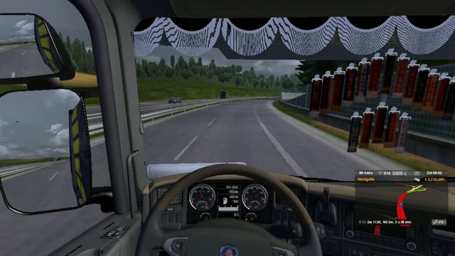 Euro truck simulator 2 Scania R730 (skin made by jbsystems) смотреть онлайн