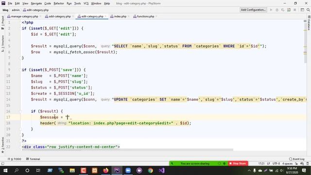 Blog With PHP - Update category смотреть онлайн