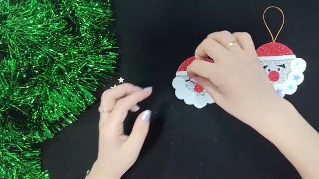 НОВОГОДНИЕ ИГРУШКИ из ФОАМИРАНА.? ДЕД МОРОЗ? своими руками смотреть онлайн
