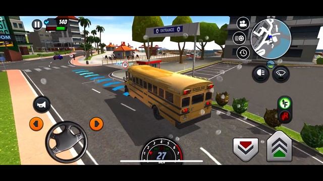 Car Driving School Simulator #19 - Drive School Bus ! Ios Android Gameplay смотреть онлайн