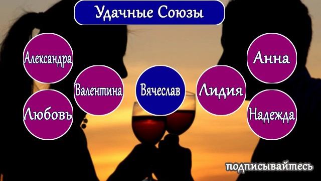 Вячеслав и женские имена Какие женские имена подходят смотреть онлайн